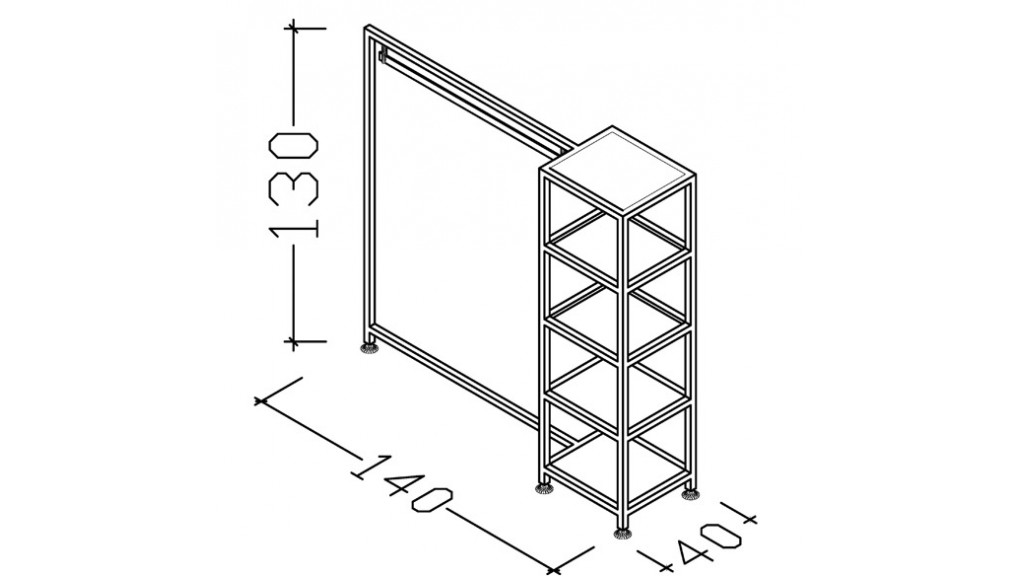 Stainless Middle Stand - Shelves